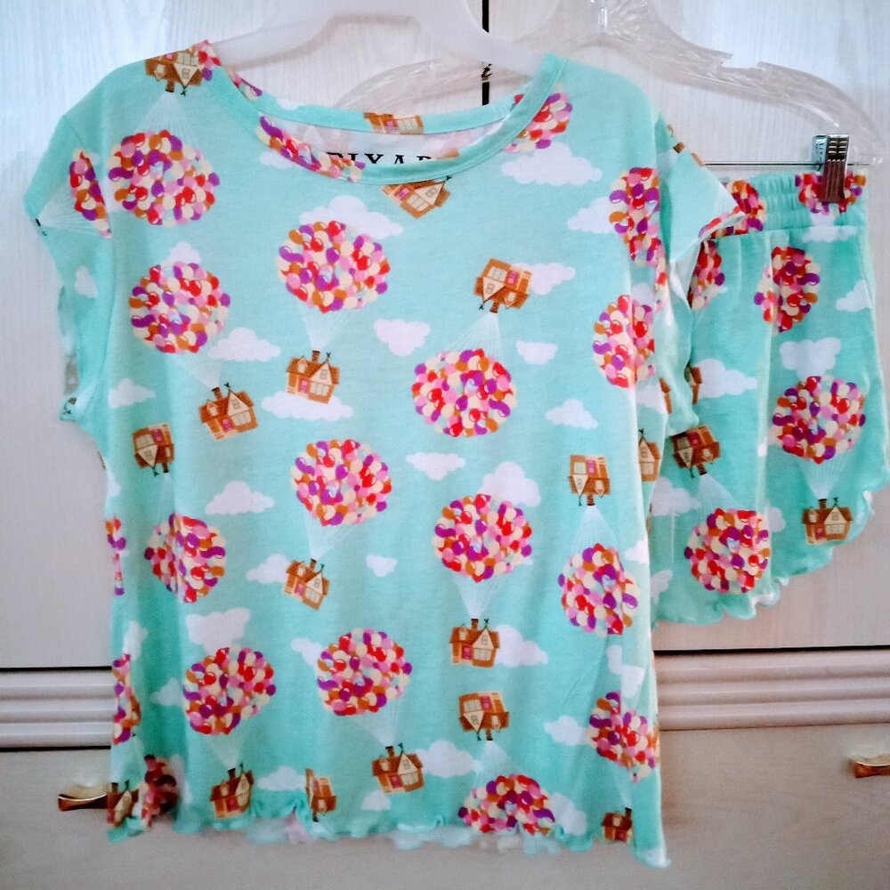 Disney Pixar Women's 3-Piece Scalloped Hem Print Sleep Set SIZE Medium (8-10)
